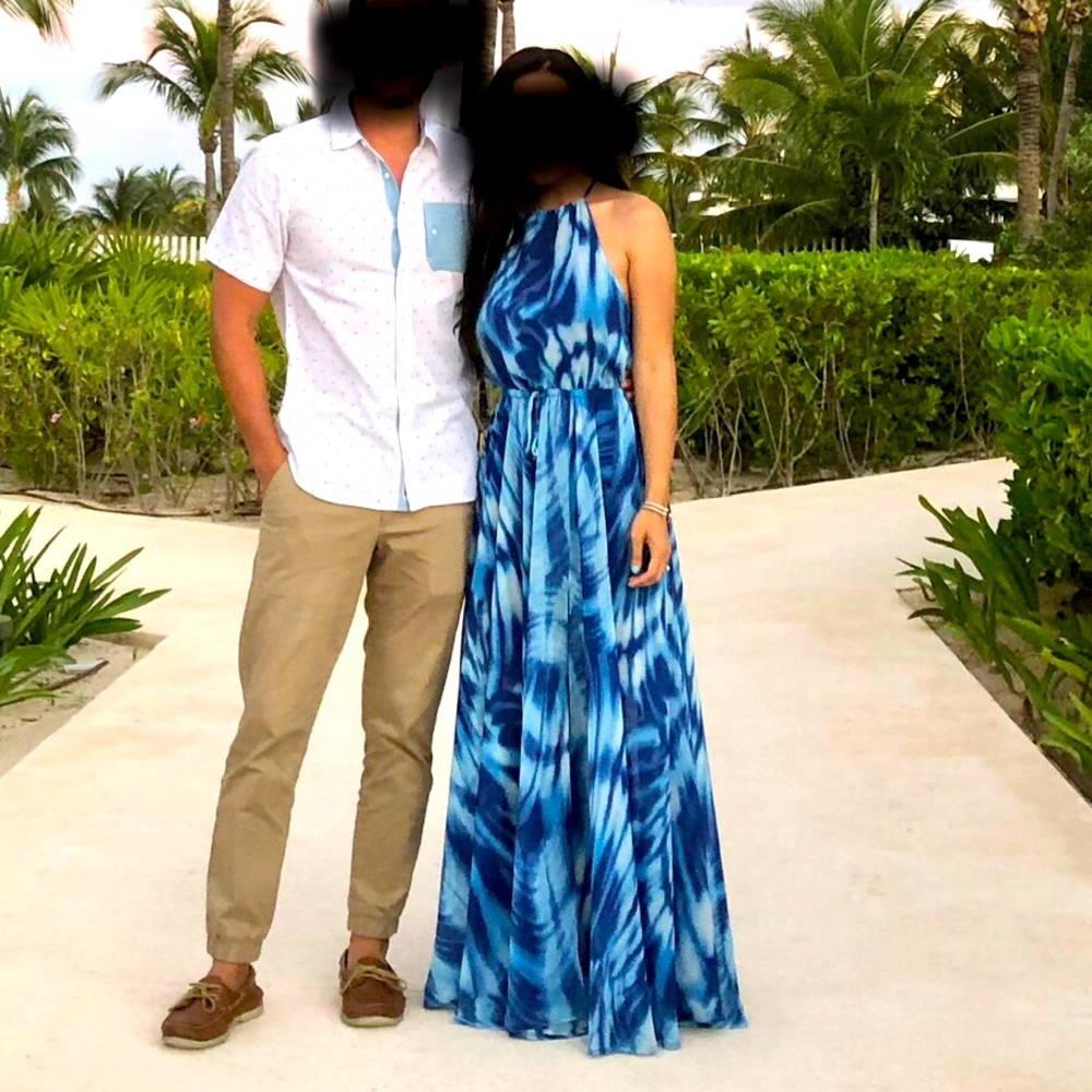 Halter Belted Maxi Dress